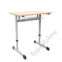 Table IN-T 70x50 size 3–7, 1p., frame aluminium, tabletop beech, edge banding ABS, corners rounded
