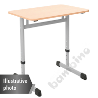 Table IN-T 70x50 size 3–7, 1p., frame aluminium, tabletop beech, edge banding PU, corners rounded