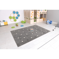 Carpet grey with white dots, 3x4m