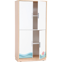 Quadro - XL cabinet for the Sea set 180 degrees, maple chest