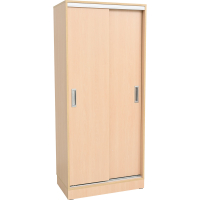 Wardrobe Grande - low, with sliding doors, width 100 cm - maple