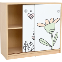 Cabinet with daisy flower
