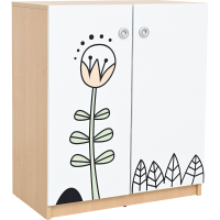 Cabinet with tulip flower