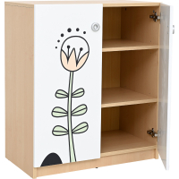 Cabinet with tulip flower