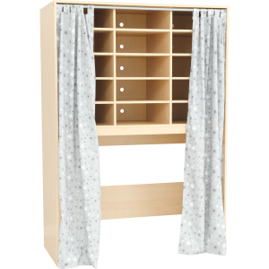 Cabinet for sleeping cots with blinds - birch