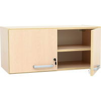 Grande S wall cabinet wide, doors with lock - white
