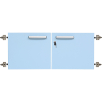 Grande small doors 90 ° with lock 2 pcs - light blue