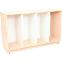 Quadro - M cabinet for plastic containers - with 3 partitions, maple