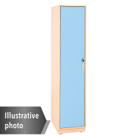 Quadro - single locker 180° lockable - maple, light blue door