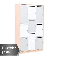 Quadro - cabinet with 9 lockers 90 - white