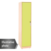 Quadro - single locker 180° lockable - maple, lime green door