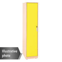Quadro - single locker 180° lockable - maple, yellow door