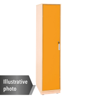 Quadro - single locker 180° lockable - white, orange door