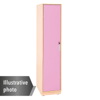 Quadro - single locker 180° lockable - maple, light pink door