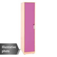 Quadro - single locker 180° lockable - maple, dark pink door