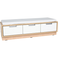 Quadro - bench-cabinet 3 - white mattress - maple
