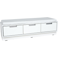 Quadro - bench-cabinet 3 - white mattress - white