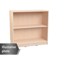 Echtholz - M cabinet with 1 shelf, open, with wheels