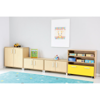 M cabinet with 1 shelf for container with wheels