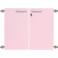 Grande medium doors 90 ° with lock 2 pcs - light pink