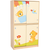 Cabinet with a bear in a balloon