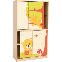 Cabinet with a bear and a hive