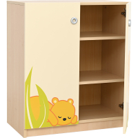 Cabinet with a sleeping bear