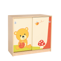 Cabinet with a bear and honey