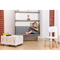 TAB low bookcase on wheels