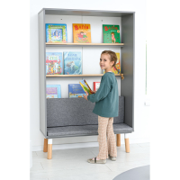 TAB bookcase with a mattress