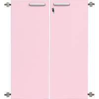 Grande big doors 90 ° with lock 2 pcs - light pink