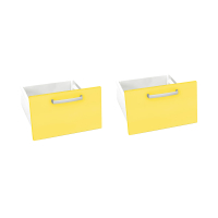 High drawers for Cabinet Grande M deep, 2 pcs. – yellow