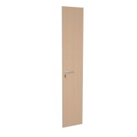 Grande door with a lock for a narrow cabinet, height 223 cm, maple