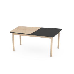 FLO table top, width 131 cm, anthracite-maple