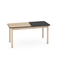 FLO table top, width 131 cm, anthracite-maple