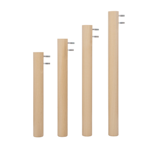Set of 4 wooden table legs, 44