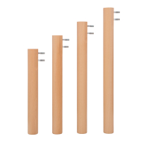 Set of 4 wooden table legs, 56