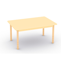 Pastel Tabletop, rectangular 124 x 80 yellow