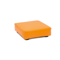Upholstered pouf orange