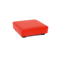 Upholstered pouf red