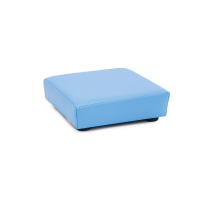 Upholstered pouf blue