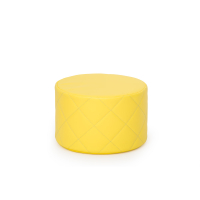 Quilted pouf, light yellow
