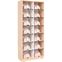 Quadro cabinet for 14 potties - maple