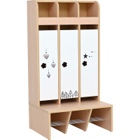 Doors with a fairytale motif for Mariposa 3-module cloakroom