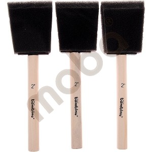 3 foam brushes