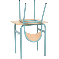 Daniel table single with P chair size 6, turquoise