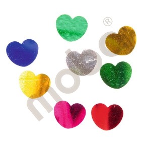 Shiny confetti, hearts 1