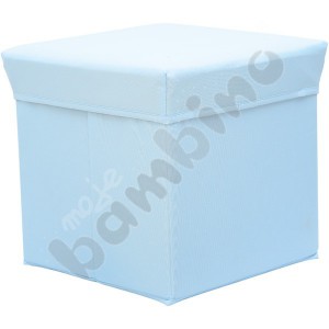 Fabric storage pouf - blue
