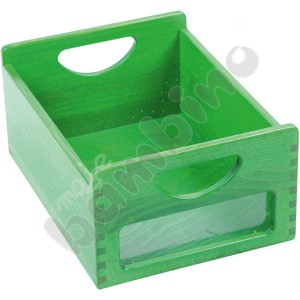 Wooden container with window - green