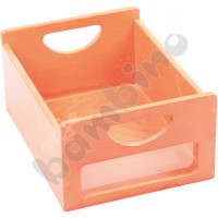Wooden container with window - orange